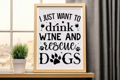 I Just Want To Drink Wine SVG, Dog SVG Design Product Image 2