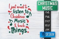Christmas Music SVG | Christmas Quote Design | Cricut SVG Product Image 1