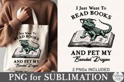 I Just Want To Read Books And Pet My Bearded Dragon PNG Product Image 2