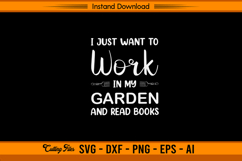Garden and Book Lover Quote SVG File Product Image 1