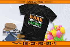 I Just Want To Work In My Garden Plant And Book SVG Design Product Image 2