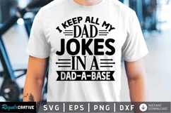 I keep all my dad jokes SVG, Father's Day SVG Design Product Image 1