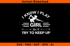 Billiards Girl SVG | I Know I Play Like A Girl Product Image 1