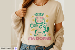 Funny Cat Hand-Drawn SVG PNG Sublimation Design Product Image 3