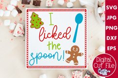 I Licked The Spoon Christmas Farmhouse Sign Svg Product Image 1