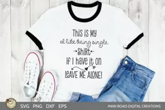 sarcastic cut file quote preview on white shirt