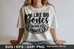 Dog Bandana SVG Design -i like big bones and i cannot lie Product Image 5