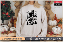 I Like Big Bucks And I Cannot Lie SVG | Christmas SVG Product Image 2