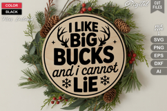 Holiday Round Sign SVG Bundle | Christmas Door Sign Bundle Product Image 15