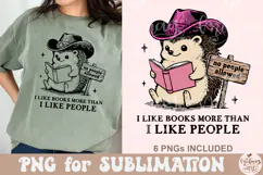 I Like Books More Than I Like People PNG Product Image 3