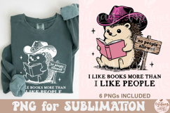 I Like Books More Than I Like People PNG Product Image 4
