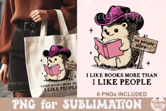 I Like Books More Than I Like People PNG Product Image 7