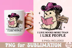 I Like Books More Than I Like People PNG Product Image 8