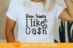 Dear Santa I like cash | Funny christmas svg quote Product Image 2