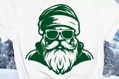 Cool Santa Svg | Funny Christmas Svg | Santa Sunglasses Product Image 1