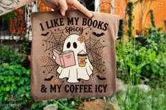I Like My Books Spicy and My Coffee Icy Png Design Product Image 1