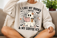 I Like My Books Spicy and My Coffee Icy Png Design Product Image 2
