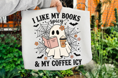 I Like My Books Spicy and My Coffee Icy Png Design Product Image 3
