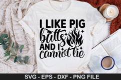 Barbecue SVG Design - I like my butt rubbed and my pork pull Product Image 4