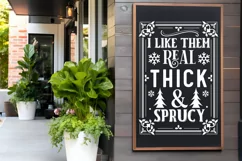 I Like Them Real Thick SVG , Farmhouse Christmas SVG Design Product Image 2