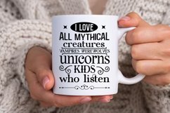 I Love All Mythical Creatures SVG, Sarcastic SVG Design Product Image 3