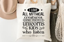 I Love All Mythical Creatures SVG, Sarcastic SVG Design Product Image 2