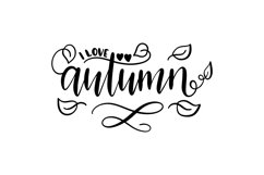 I Love Autumn Svg Cut File Product Image 1