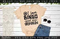 I Love Bingo And My Grandkids SVG Cut File | Funny Bingo SVG Product Image 3