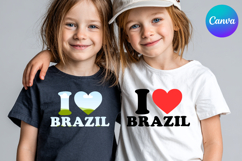 I LOVE brazil Canva Frame Heart Logo Valentine Frame Product Image 1
