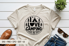 I Love Camping SVG File | Camping Round Sign SVG Product Image 3