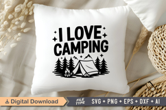 I Love Camping SVG File | Camping SVG | Outdoor Designs Product Image 4