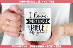 I love every single piece of you SVG | Autism SVG Product Image 2