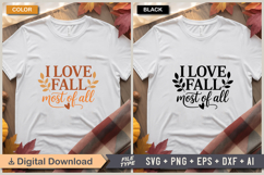 I Love Fall Most Of All SVG File | Fall SVG | Autumn SVG Product Image 1