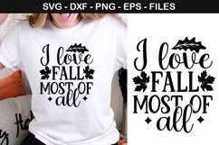 I love fall most of all - Halloween SVG Design Product Image 1
