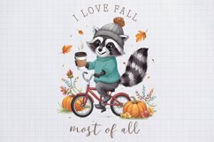 Vintage Raccoon Hallooween &amp; Fall, Halloween Sublimation Product Image 1