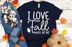 I love fall most of all SVG, Autumn Harvest Home Decor SVG Product Image 3