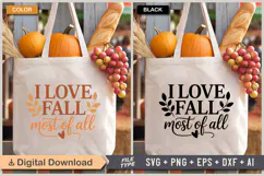 I Love Fall Most Of All SVG File | Fall SVG | Autumn SVG Product Image 2