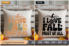 I Love Fall Most Of All SVG File | Fall Retro SVG Product Image 3