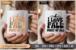 I Love Fall Most Of All SVG File | Fall Retro SVG Product Image 4