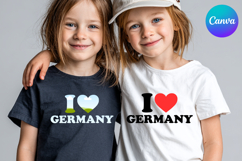 I LOVE Germany Canva Frame Heart Logo Valentine Frame Product Image 1