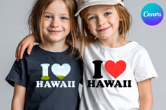 I LOVE Hawaii Canva Frame Heart Logo Valentine Frame Product Image 1
