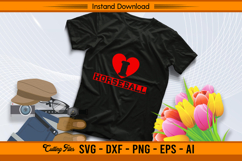 I Love Horseball Heart Design Equestrian SVG File Product Image 2