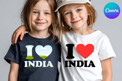 I LOVE india Canva Frame Heart Logo Valentine Frame Product Image 1