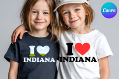 I LOVE indiana Canva Frame Heart Logo Valentine Frame Product Image 1