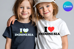 I LOVE indonesia Canva Frame Heart Logo Valentine Frame Product Image 1