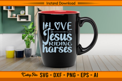 I Love Jesus Riding Horses Faith Equestrian SVG File Product Image 3
