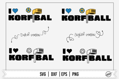 I Love Korfball SVG | Dutch &amp; English Version Product Image 1