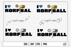 I Love Korfball SVG | Dutch & English Version Product Image 1