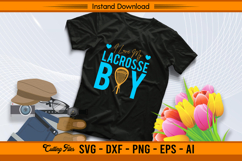 I Love My Lacrosse Boy SVG Cutting Design File Product Image 2