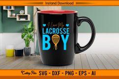I Love My Lacrosse Boy SVG Cutting Design File Product Image 3